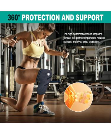 home harbor 2 Piece Knee Pads for Men and Women Knee Brace for Osteoarthritis Knee Support Sports Compression Elastic for Runnin - Buy Online on GoSupps.com