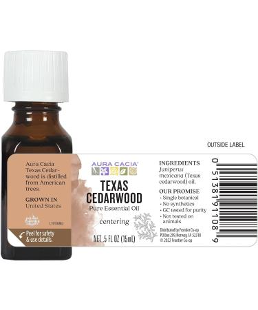 Aura Cacia Pure Texas Cedarwood Essential Oil | 0.5 fl. oz. | Juniperus Mexicana - Buy Online on GoSupps.com