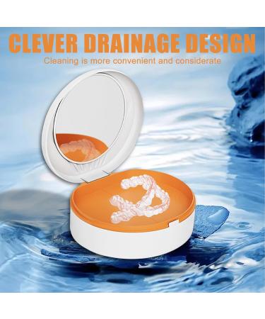 2-Piece Denture Cleaner & Storage Set | Prosthesis Bathing Box & Brushes for Incorrect Teeth | International Shipping Available - Buy Online on GoSupps.com
