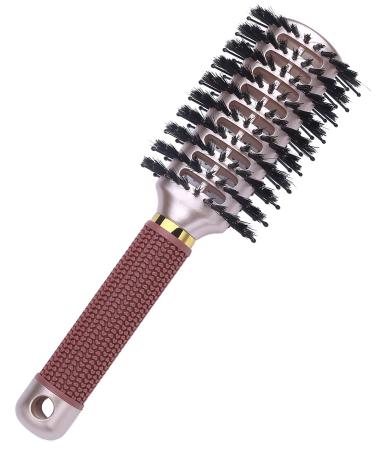 Oval Styling Vent Hair Brush | Double Sided Boar & Nylon Bristle | Medium Short Hair - Buy Online on GoSupps.com