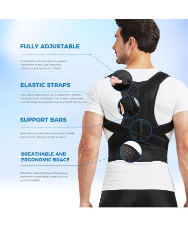 YOII Back Brace for Men & Women - Adjustable Posture Corrector for Pain Relief & Back Support Scoliosis & Hunchback Treatment - XX-Large - Buy Online on GoSupps.com