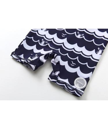 BONVERANO Baby Boys Swimsuit 18-24 Months Navy Wave | UPF 50+ Sun Protection One Piece Swimwear - Buy Online on GoSupps.com