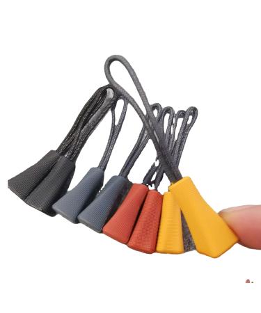 Yurosiay zipper trailer for threading colorful replacement zipper pulls slipproof zipper day universal zipper repair set zipper handle for clothing backpack 12# 10 pieces