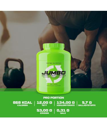 Scitec Nutrition Jumbo High-Caloric Weight Gainer - Multi-Component Protein Amino Acid Matrix & Superfood Mix - 3.52 kg Chocolate - International Shipping Available - Buy Online on GoSupps.com