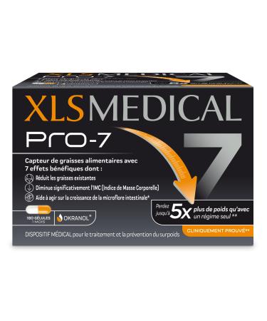 XL-S Medical PRO-7 Capsules for Weight Loss Aid - 7 Benefits (1) (2) - Lose Up to 5x More Weight Than Diet Alone (1) - 180 Capsules for 1 Month