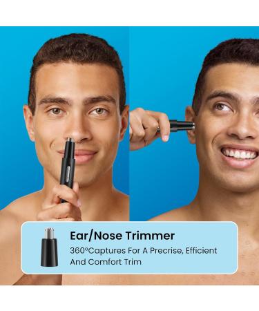 Buy 2 in 1 Ear Nose Hair Trimmer - USB Rechargeable Waterproof & Pain-Free Grooming Tool for Men - Buy Online on GoSupps.com