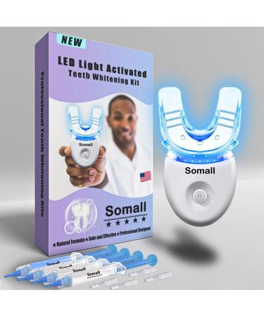 GENIUSLabs Teeth Whitening Kit, HD LED Professional light for Whiter Teeth Without Sensitivity, Includes 3 Smart Teeth Whitening Syringes, The Smart Teeth Whitening HISMILE System