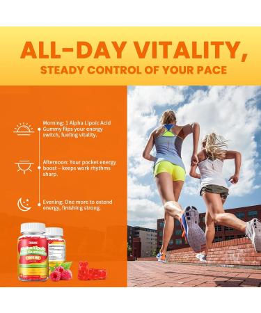 Refortu Alpha Lipoic Acid Gummies with ALA Vitamin B1 B6 B12 Benfotiamine and Biotin High Absorption ALA Supplement for Energy and Health Raspberry Flavor (60 Counts Pack of 1) - Buy Online on GoSupps.com