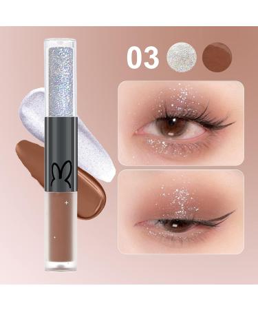 Erinde 3PCS Liquid Glitter Matte Eyeshadow & Eyeliner Set | Korean Shimmer & Matte Cream Eyeshadow | Christmas Eye Makeup | Long Lasting Formula - #02 - Buy Online on GoSupps.com