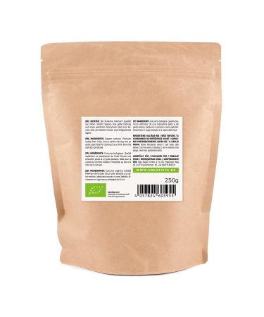 GreatVita Organic Turmeric Powder 250g - Pure Curcumin Root 100% Natural & Finely Ground - Buy Online on GoSupps.com