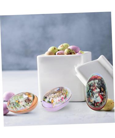 VILLCASE 4pcs Box Easter Egg Candy Box Dinning Table Decor Easter Tin Festival Candy Case Cartoon Tea 11.5x7cm As Shown - Buy Online on GoSupps.com