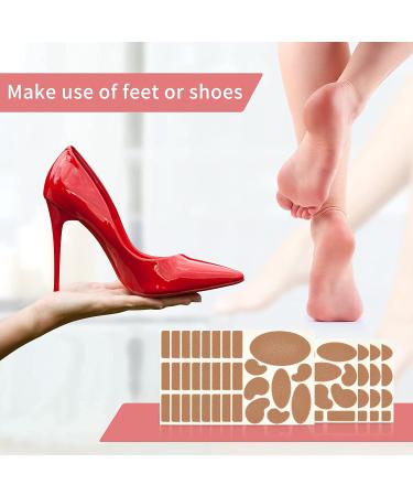 Moleskin Strips for Blister Prevention - 12 Sheets, 11 Shapes - Adhesive Mole Skin Tape for Feet & Shoes - Buy Online on GoSupps.com