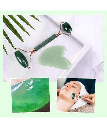 Quartz Rose Jade Roller & Gua Sha Facial Set - Skin Care Tool for Men & Women - Stone Massager for Glowing Skin - Buy Online on GoSupps.com