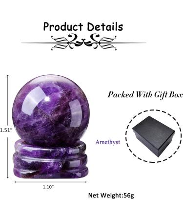 Amethyst Healing Crystal Gemstone Ball - Natural Quartz Sphere for Reiki & Meditation - Buy Online on GoSupps.com