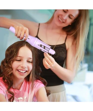 CENRF Auto Curling Iron | Detangling Curling Stick Wand Fast Heating Ions Hair Iron Curler 3 Adjustable Temps Hair Crimper Waver Hair Tool for Most Hair Types 28MM Purple - Buy Online on GoSupps.com
