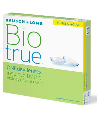 Bausch + Lomb Biotrue Oneday for Presbyopia daily lenses varifocal contact lenses soft 90 pieces BC 8.6 mm / dia 14.2 / 3.75 Dioptria / Add High 3.75 Dioptries 8.6 millimeters 14.2 millimeter high unknown