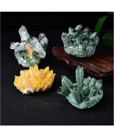 Natural Crystal Cluster Ore Specimens Yellow Green Quartz Reiki Stone Raw CrystalsHome Decor Collect Gifts Ornaments 1PCS Stone Mineral Specimen (Color : Yellow Size : 300-400g) 300-400g Yellow - Buy Online on GoSupps.com