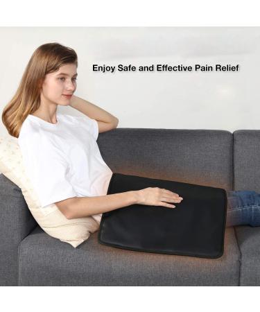 Far Infrared Heating Pad Mat for Back, Neck, Shoulders, Cramps - Pain Relief with Natural Jade and Tourmaline - Auto Shut Off, Smart Timer, Heat Settings - 28 x 17.3 - AC Powered - 1 Count - Buy Online on GoSupps.com