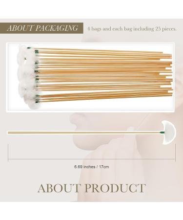 100 Pcs Goose Feather Ear Pick Bamboo Handle Ear Wax Remover - Ear Cleaner & Care Supply - Buy Online on GoSupps.com