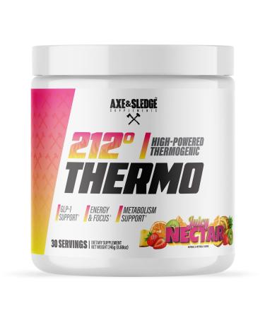 Axe & Sledge 212 Thermo Weight Management Powder | 200mg Caffeine | Energy Focus & Appetite Control | Advanced Metabolism Booster | Men & Women | 30 Servings Juicy Nectar Juicy Nectar 8.68 Ounce (Pack of 1)