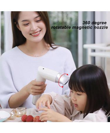 Cordless Hair Dryer Fast Drying Ideal Present for Wife Daughter Rechargeable 600W Low Power for Student Dormitory Traveling (White) - Buy Online on GoSupps.com