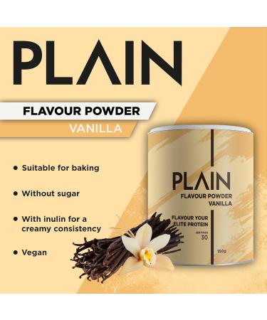 Vanilla Flavour Powder | 30 Servings | Sugar-Free & Pure | Natural Creamy Taste | Plain Protein 150g - Buy Online on GoSupps.com