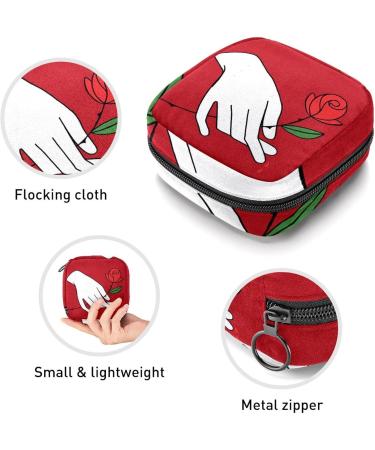 Women's Portable Period Kit - Bonds Storage Pockets Stillpad Holder in White & Rose - Ideal Feminine Product Bag for Girls - Buy Online on GoSupps.com