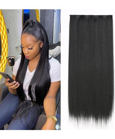 Hair Extensions Clip in Synthetic Hair Extensions 5 Clip In Hair Extensions Long Straight Hairstyle Hairpiece Black Brown Blonde 24inch Fake Hair for Women Hair Pieces(12M28) 24inches 12M28 - Buy Online on GoSupps.com