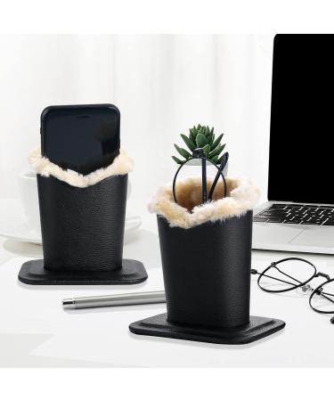 Bivisen Glasses Holder | Modern Velvet Plush PU Leather Eyeglass Case - Stylish & Durable (Black) - Buy Online on GoSupps.com