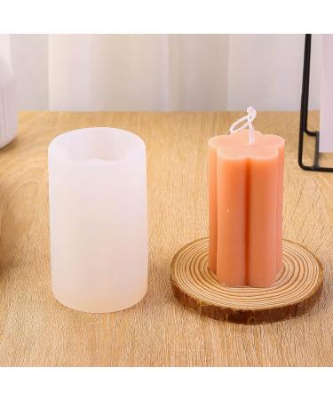 Petal Cylinder Silicone Candle Mold for Soap, Chocolate, Cake, Bath Bomb - Pillar Candle & Fondant Mould - Buy Online on GoSupps.com