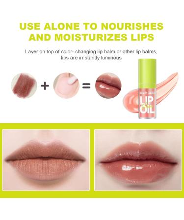 LOPHE Plumping Lip Oil Makeup Lip Gloss Crystal Jelly Lip Care Oil Long Moisturizing Lip Gloss Tinted Lip Oil Non-Sticky FInish High-Shine 12 Hours Hydrating Light Liquid Lipsticks(Pink) - Buy Online on GoSupps.com