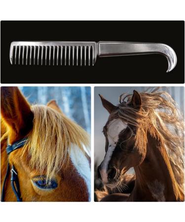 HAICN Aluminum Alloy Horse Comb Mane and Tail Comb Horse Grooming Tool Livestock Comb for Removing Loose Undercoat Knots - Buy Online on GoSupps.com