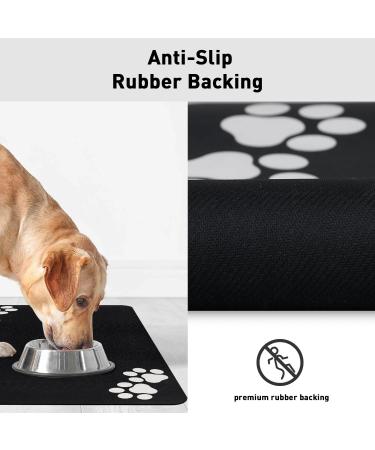 Panipup Dog Slipproof Super Absorbent Mat - 50x30 cm Washable Feeding Pad for Dogs & Cats - Black - Ideal Bowl Underlay | Fressnapf - Buy Online on GoSupps.com