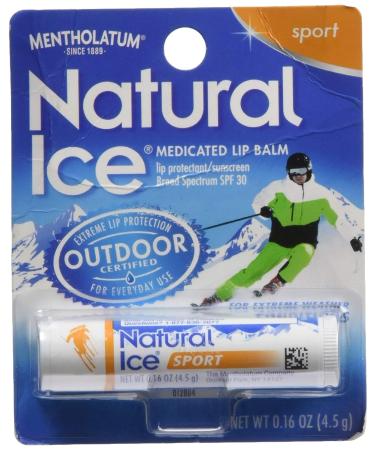 Natural Ice Mentholatum Sport Medicated Lip Protectant with SPF 30 Sunscreen 0.15 oz - Buy Online on GoSupps.com