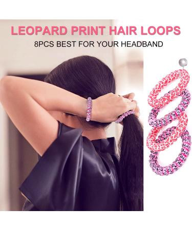 Spiral Hair Ties Set - 8 Pack Coil Hair Accessories for Active Women in Pink-Purple | Strong Grip Hair Scrunchies - Buy Online on GoSupps.com