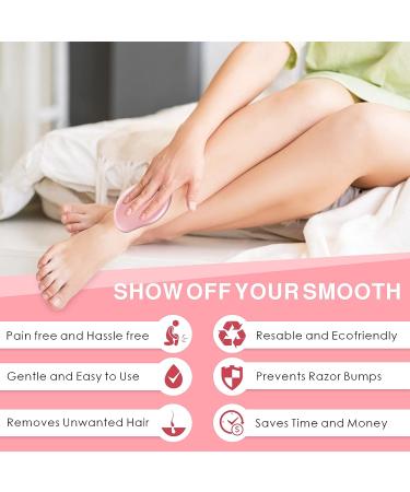 Crystal Hair Eraser - Reusable Hair Removal Tool for Men and Women - Painless Exfoliation - Magic Hair Remover for Back, Arms, Legs - Mistyrose - Buy Online on GoSupps.com