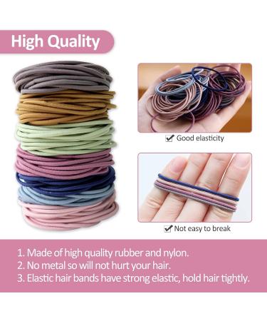 Hanyousheng Elastic Hair Bands Hair Ties 200 PCS - Multicolor Ponytail Holders for Women and Girls - Buy Online on GoSupps.com