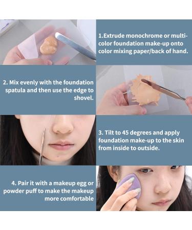 Buy Aosethfrt Makeup Spatula | Ergonomic Stainless Steel Foundation & Nail Art Mixer - Best for Makeup Artists - Buy Online on GoSupps.com