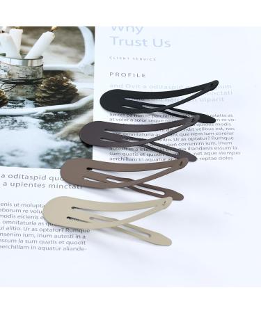 Cinaci 40 Pieces 6.8cm/2.7" Big Plain Blank DIY Craft Metal Water Drop Snap Hair Clips Barrettes Non Slip Bang Holders Hair Pins Accessories for Women Girls Teens Kids - Buy Online on GoSupps.com