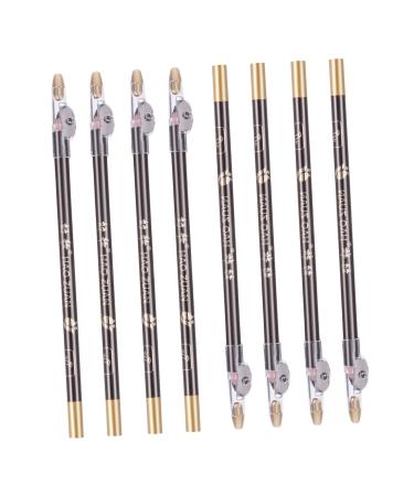 Angoily 8pcs Pencil Sharpener Eyebrow Pencil Black Eyebrow Pencil Black Pencils Make up Eyeliner Bamboo Miss 1 count (Pack of 1) Coffee