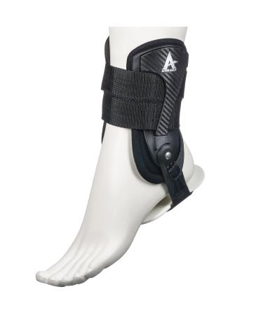 Active Ankle Volt Rigid Ankle Brace for Injured Ankle Protection & Sprain Support Volleyball Cheerleading & Football Ankle Braces Stabilizers for Injury Protection Wear Over Socks Black Small