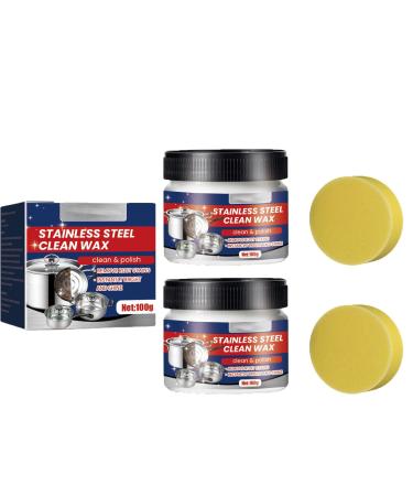 Magical Nano-Technology Stainless Steel Cleaning Paste Stainless Steel Cleaning Paste Stainless Steel Clean Wax Metal Polish Paste and Polish for Appliances (2)