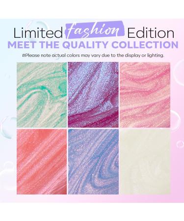 Modelones Nail Polish 6 Colors Shimmer Pearl White Pink Mermaid Purple Nail Polish Set Summer Quick Dry Nail Polish Finger Nail Polish Manicure Diy Nail Art Salon Home For Women - Buy Online on GoSupps.com