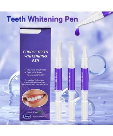Tooth Whitening Pen Set - 3 Fast & Effective Bleaching Applications Remove Stains & Lighten Teeth - Purple & Blue Options Available - Buy Online on GoSupps.com