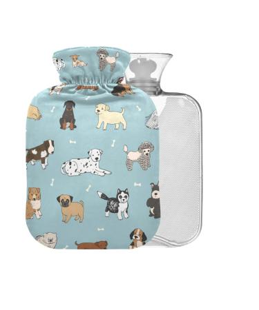 Hot water bottle for puppies with cover 1 l small hot water bag for pain relief bed hand and feet without BAP-free