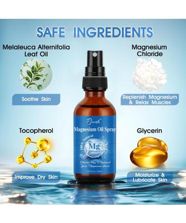Pjordo Magnesium Oil Spray for Feet Body & Sleep 100% Pure & Natural Organic Topical Magnesium Chloride Oil Spray for Caring Body Easy to Carry and Use Rapidly Absorbed - Buy Online on GoSupps.com