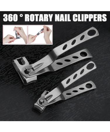 UNbit Nail Clipper 360 Rotating Nail Clippers Stainless Steel Fingernail Rotary Cutter Head Nail Cutter for Men Women - Buy Online on GoSupps.com
