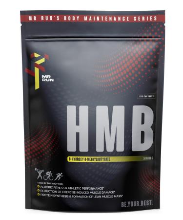 Mr Run's HMB - Muscle Strength & Fitness 1000mg per Serving - Protect from Muscle Loss During Calorie Cutting Ageing or Inactivity - 120 Capsules 60 Servings