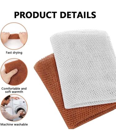 Aomig Bain ponge Africaine Net Gant de Toilette Exfoliant Eponge Douche Gommage Corps Filet de Bain Ceinture de African Net Sponge Filets Moussants ponge en Luffa pour Corps(Blanc+Marron) 2pcs-blanc+marron - Buy Online on GoSupps.com