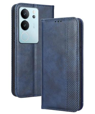RankOne Flip Leather Case Cover for vivo V29 5G (6.78" Inches) Blue vivo V29 5G Blue